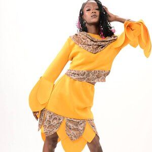 Flare Sleeve Top & Skirt Set